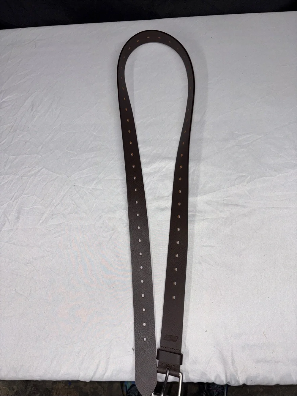 Dickies Brown Leather Men’s Belt with Metal Buckle